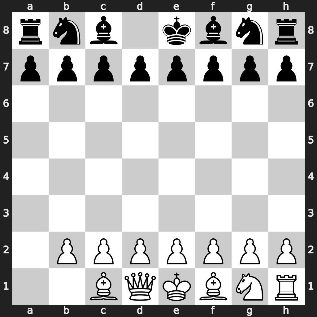 White missing 1 rook, 1 knight, 1 pawn; Black missing its queen.